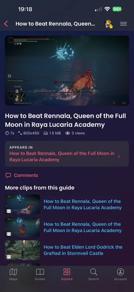 Quick Help, Right When You Need It: Watch focused clips without leaving the Gamer Guides app.