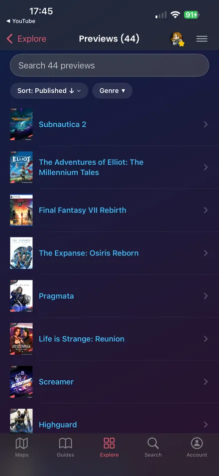 Discover What’s Coming Next: Browse upcoming games and find your next adventure.