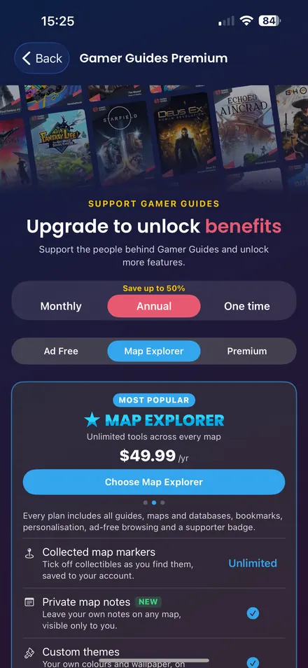 Unlock More with Gamer Guides: Choose the plan that best matches how you play.