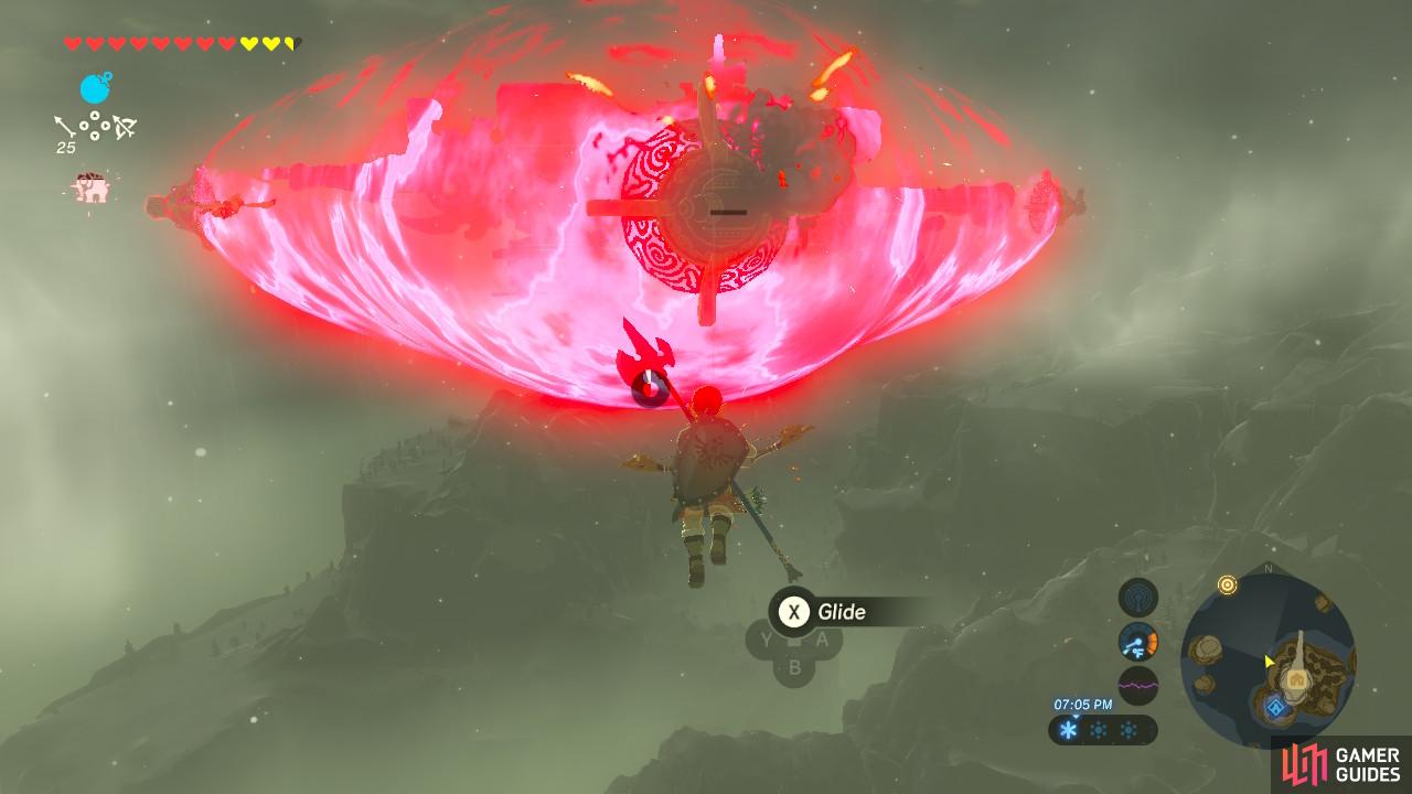 Press [X] immediately afterwards to restore stamina and continue Paragliding