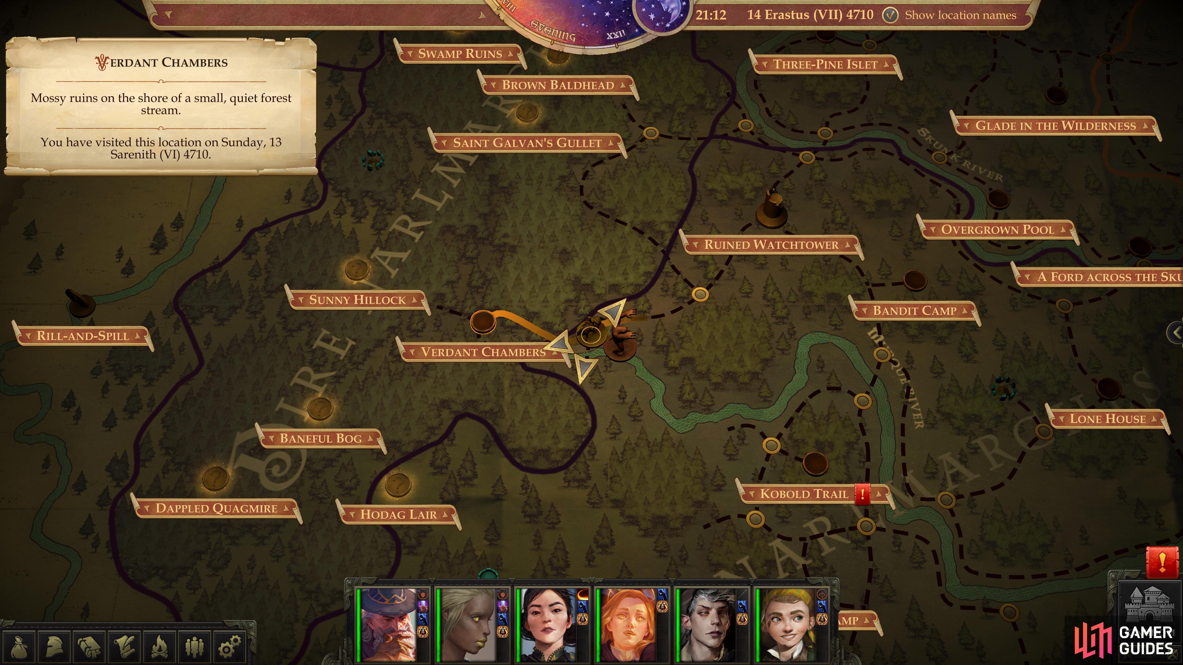 Pathfinder kingmaker замок лезвий карта