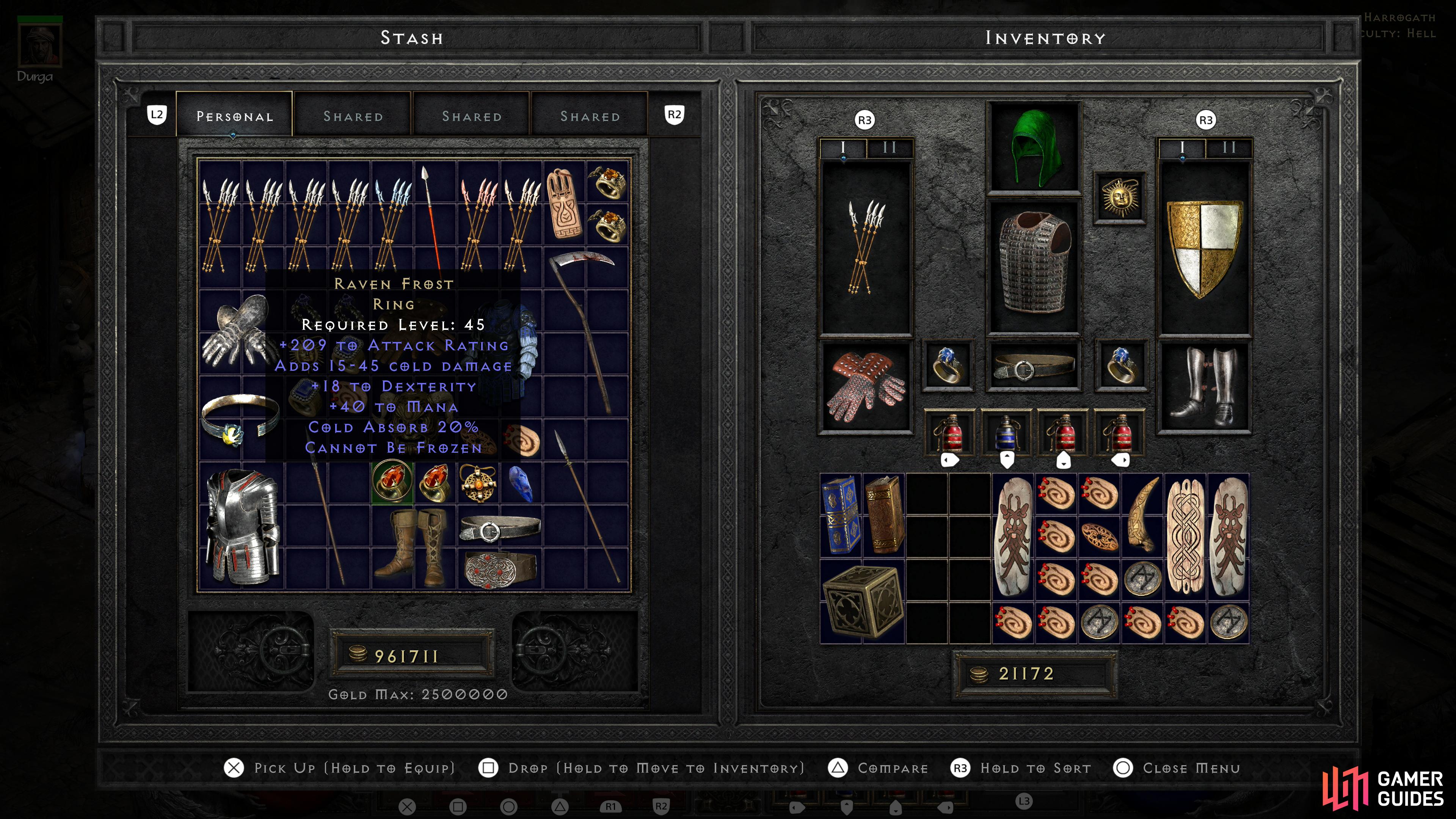 Raven Frost Rings Equipment Diablo II Resurrected Gamer Guides®