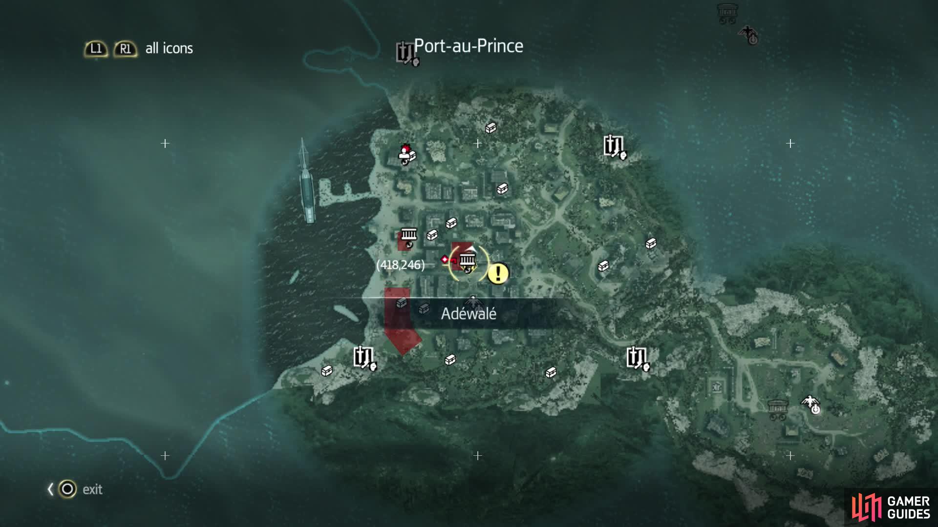 Port-au-Prince - Maps and Treasure Locations - Freedom Cry | Assassin's Creed IV: Black Flag ...