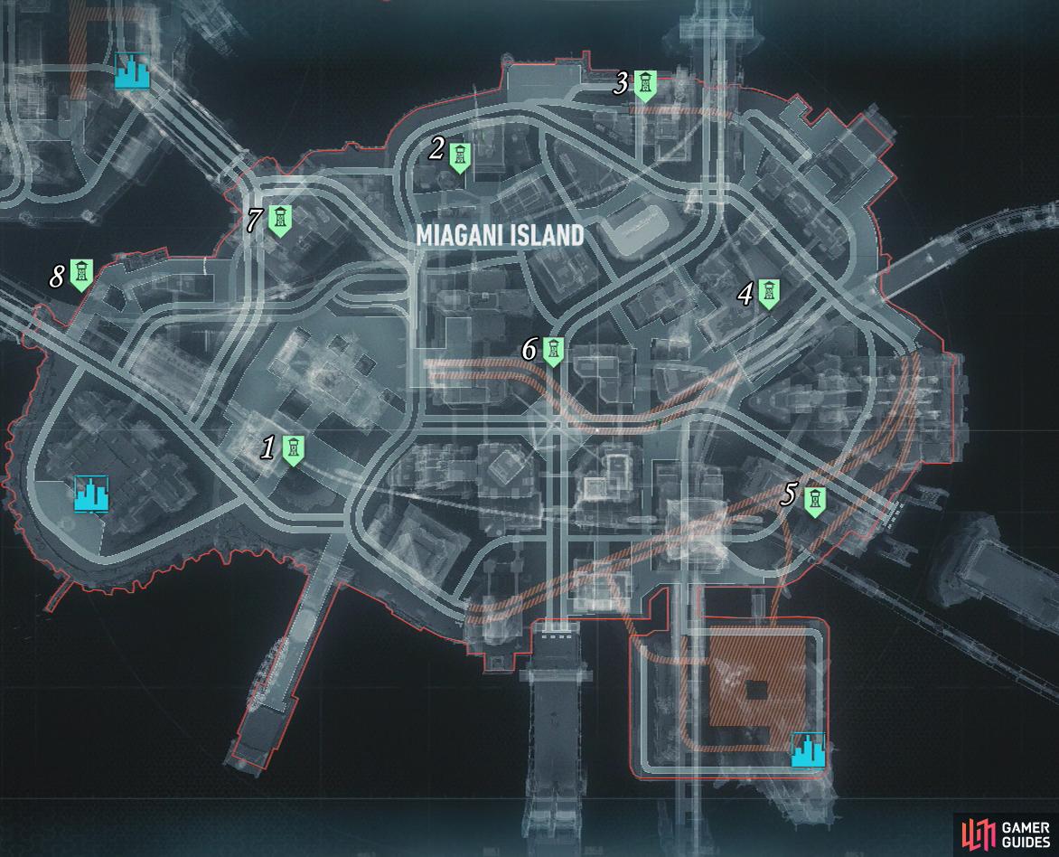 Batman Arkham Knight All Azrael Locations Part 2 - Miagani Island Tower Locations - Occupy Gotham - Most Wanted Mission Walkthroughs
