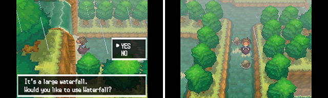 The waterfall on Route 20 can be accessed if you Surf south then west to the waterfall.