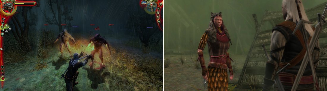 Find Alghouls at night near the Kezath Obelisk (left). This racist Elf can be taught a lesson by proving you can pick Faeinnewedd (right)… for what thats worth.