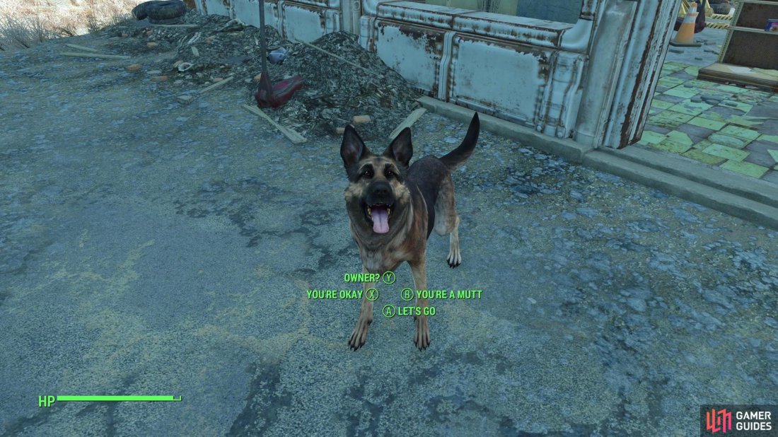 Interacting with Dogmeat will result in the very good boy becoming your first traveling companion.