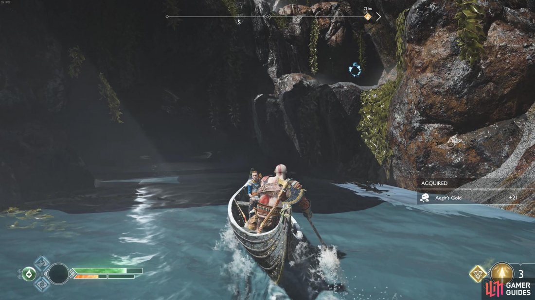 Theres a hidden beach just around the rocks of the last beach you docked at, leading to a Realm Tear.