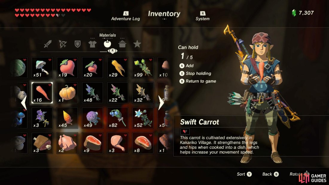 Swift Carrot - Vegetables - Materials | The Legend of Zelda: Breath of ...