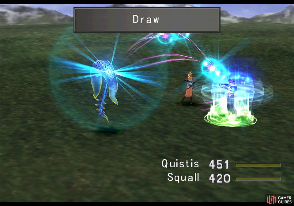 You can draw and stock magic from virtually every enemy in the game.
