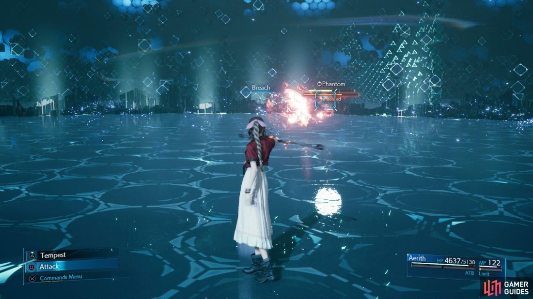 Aerith needs Subersion set at all costs or youll be stuck when Phantom uses Reflect.