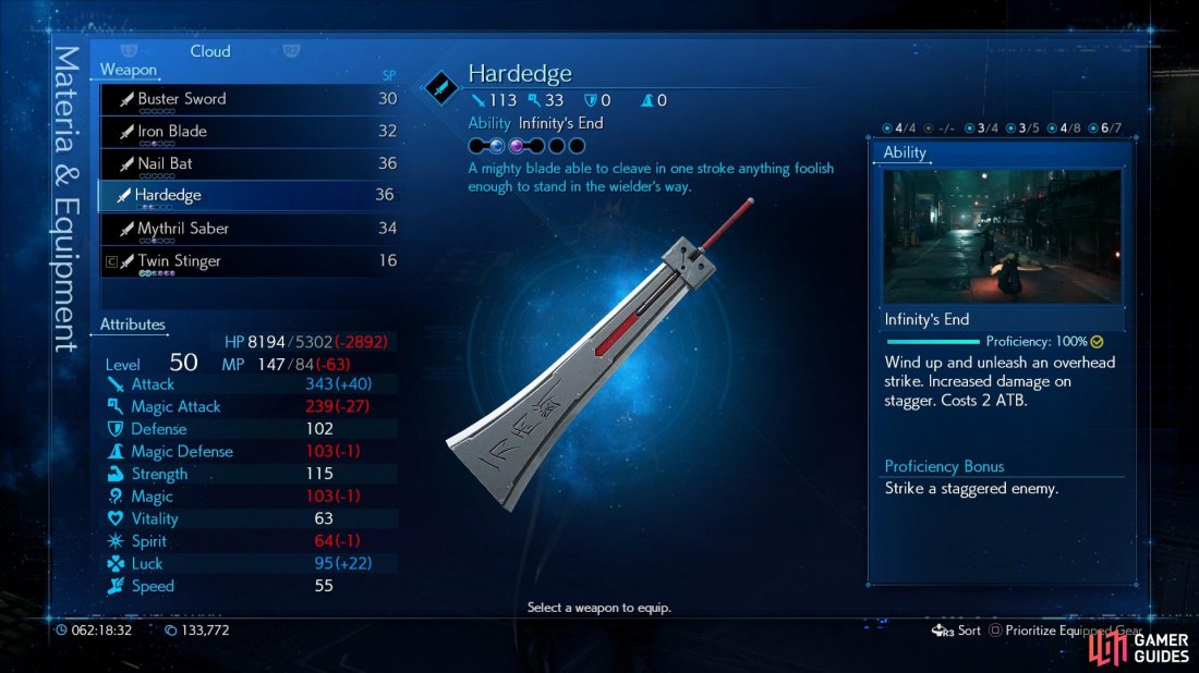 You only need to master 16 of the 24 weapon abilities in the game to complete this Intel.
