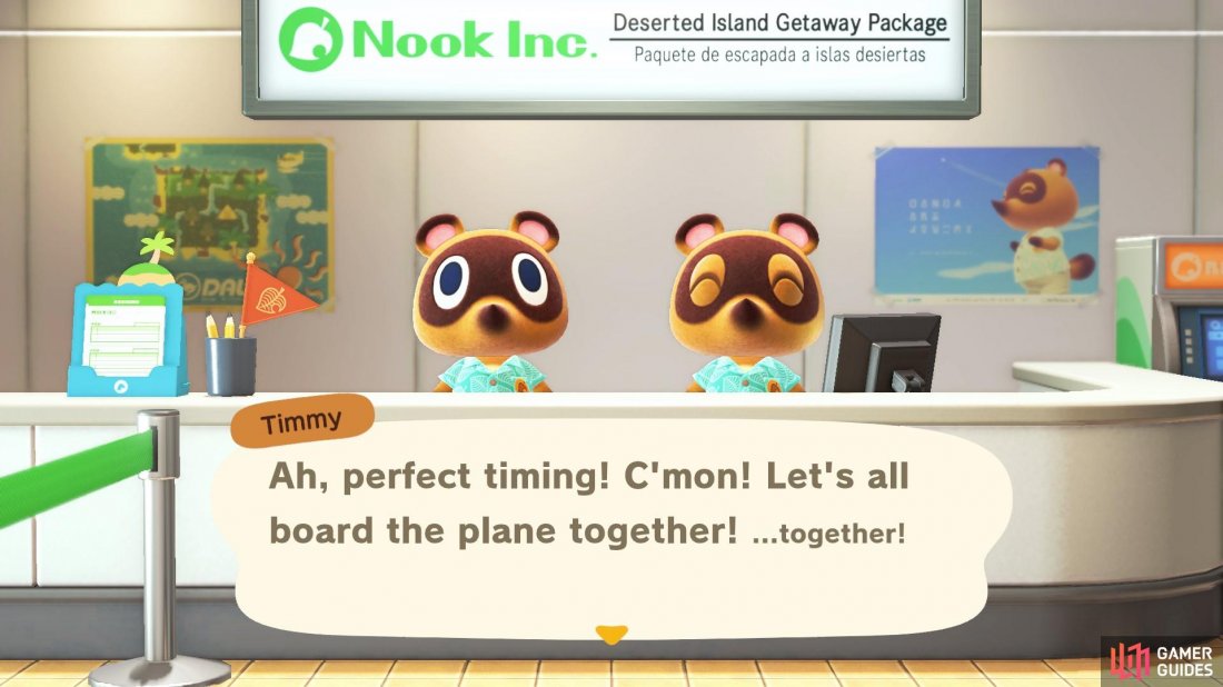 You begin your Animal Crossing adventure on a deserted island.