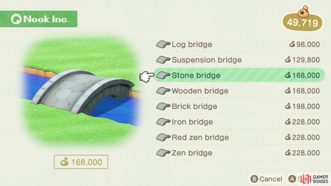 There are lots of bridges to choose from, and they vary in style and price!