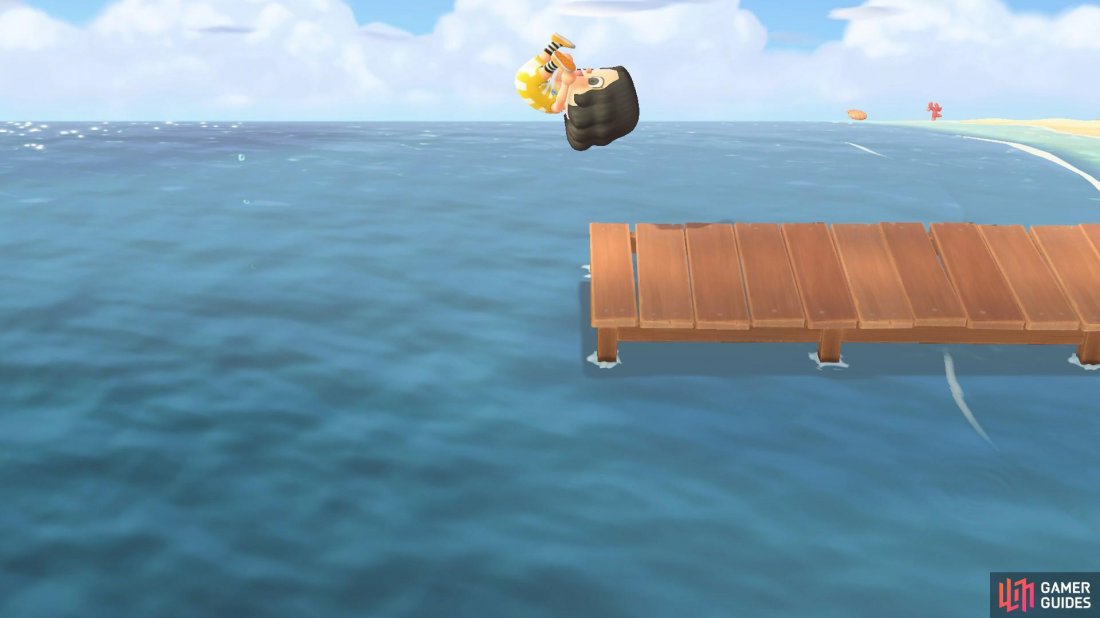 Run and jump off the pier to do a backflip into the sea!