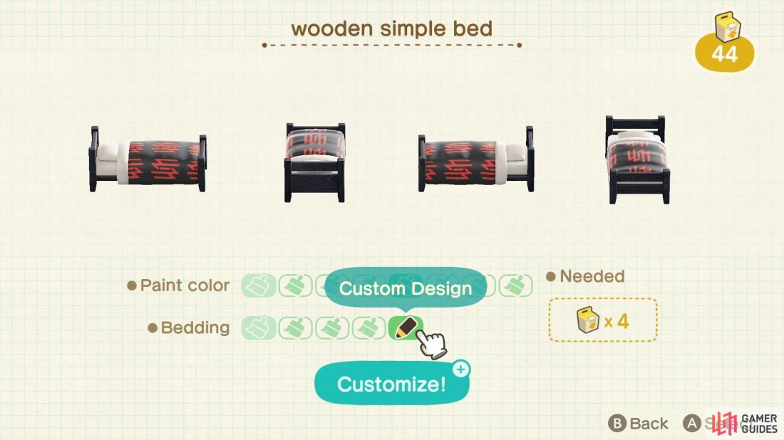 You can customize furniture using customization kits.