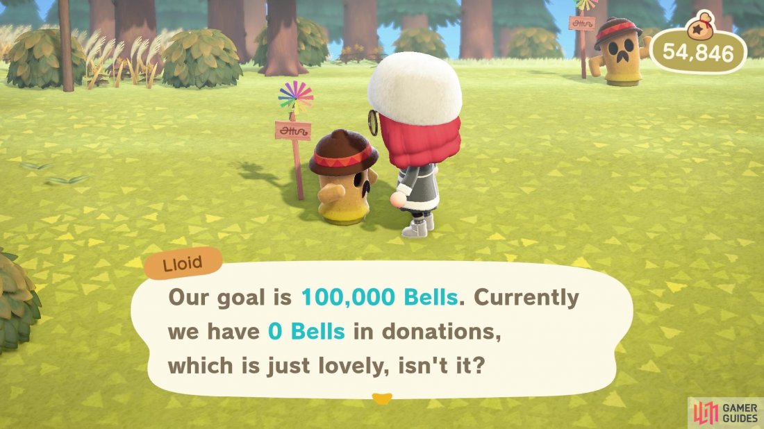 Youll need 100,000 Bells for Saharahs shop!