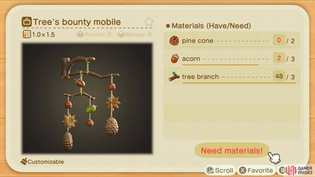 The Trees Bounty Mobile can be hung up on walls in your home. 