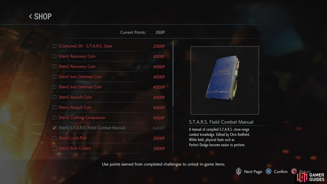 There's a variety of items to purchase from the in-game shop upon completing the game.