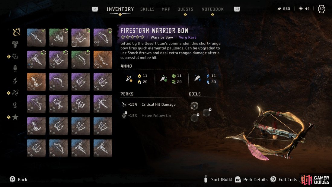 Overview of the Firestorm Warrior Bow.