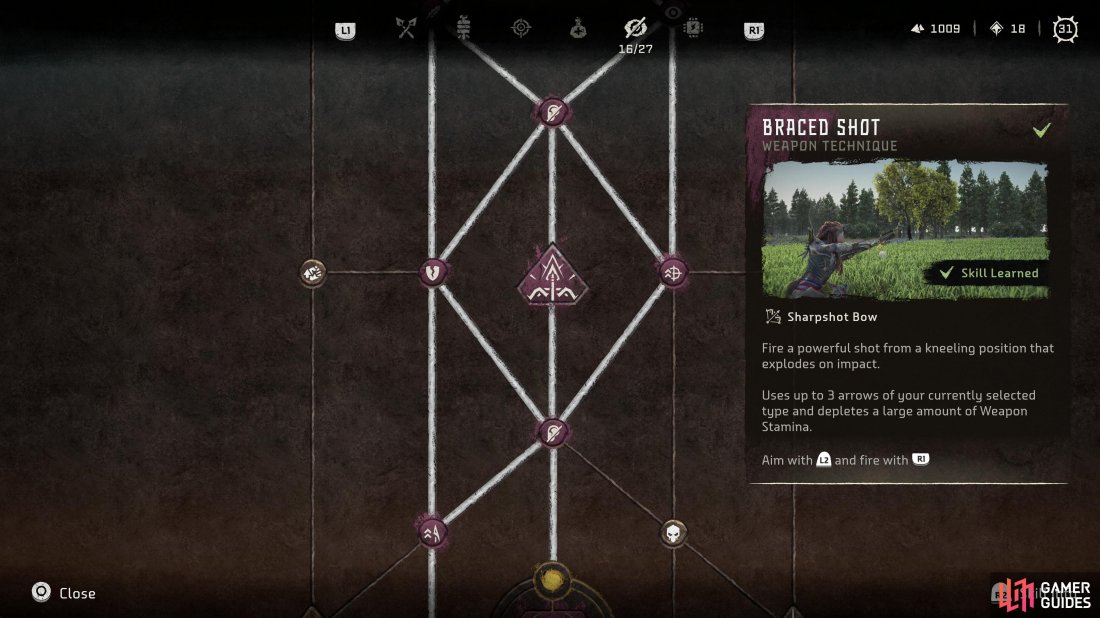 Weapon Techniques can be purchased in the skill tree - theyre easy to spot due to their distinct pentagonal shape.