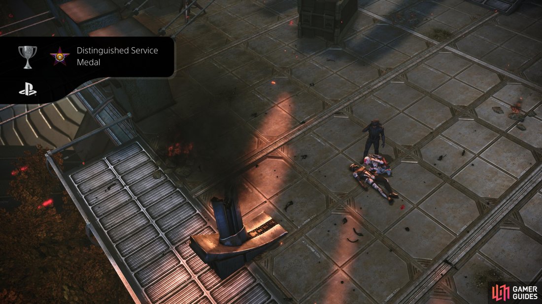 You'll earn the Distinguished Service Medal by completing the mission on Feros.