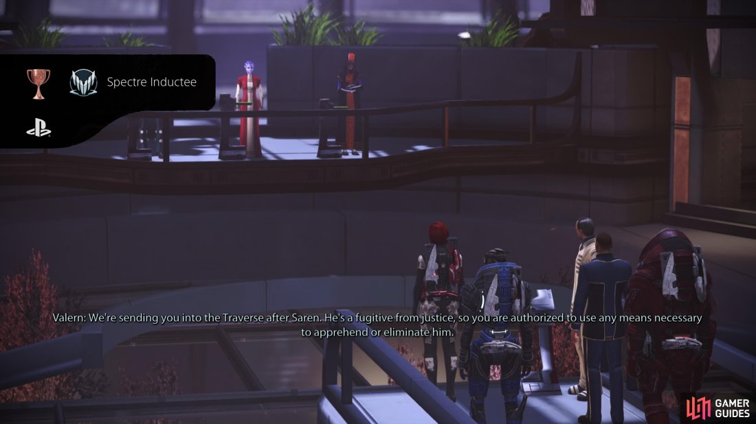 Complete the mission "Expose Saren" and you'll be inducted into the ranks of the Spectres.