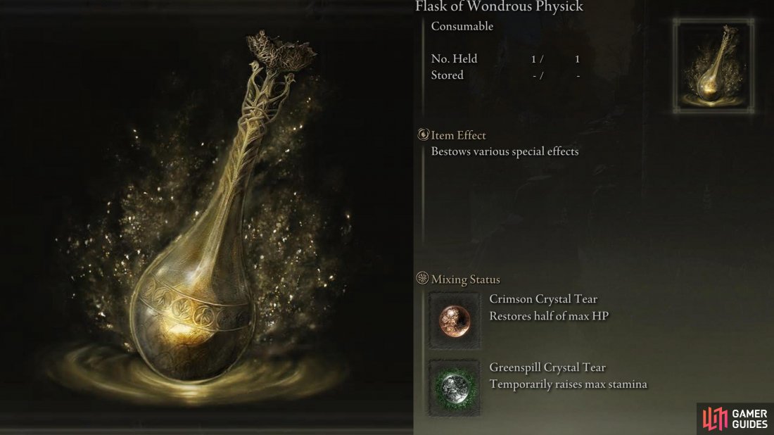 You can add to Tears to the Flask of Wondrous Physick. Thisll give you all kinds of various effects.