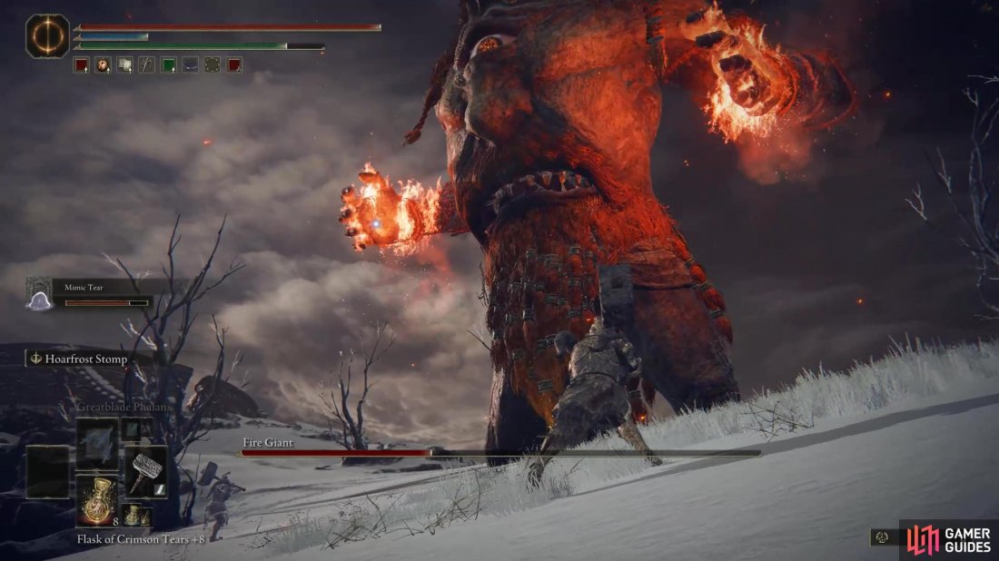 The Fire Giant can shoot fire from his hands.