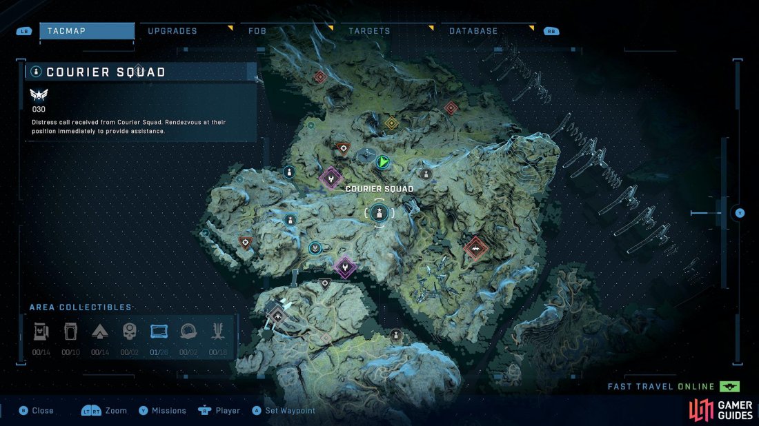 Head to this location on the map to find the Courier Squad. 