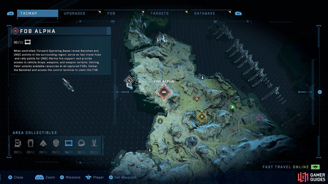 Head to this location on the map to find FOB Alpha. 