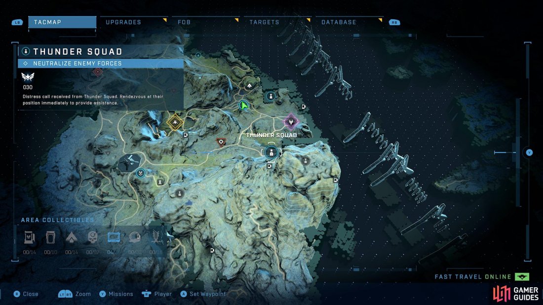 Head to this location on the map to find the Thunder Squad in a cave. 