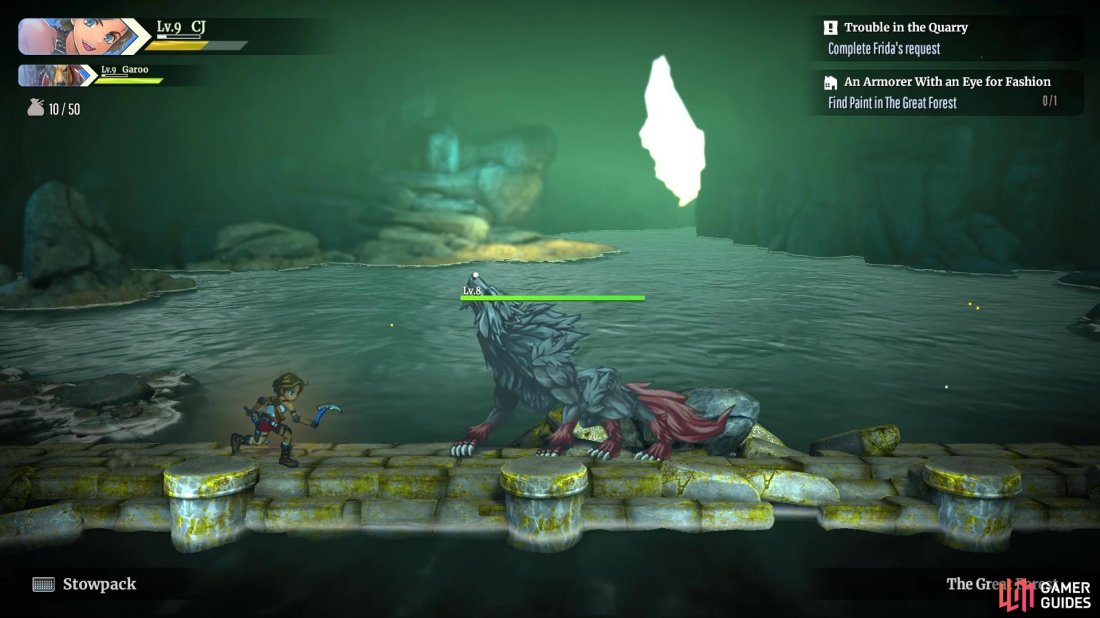 This Giant Wolf miniboss is what will drop the Ebony Pelt
