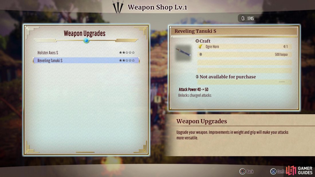 Each Weapon Shop upgrade will add additional abilities to your characters