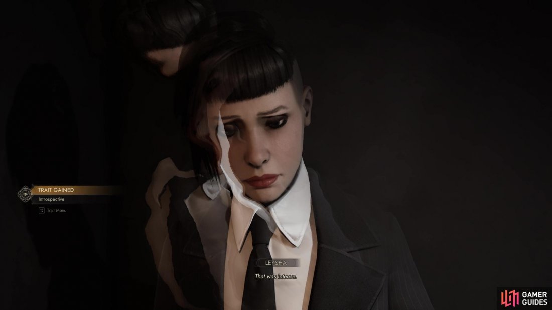 Introspective is a Trait for Leysha in Scene 01 of Vampire: The Masquerade - Swansong.