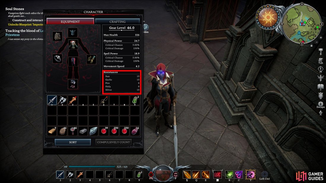 Your resistances can be found on the character screen, to the right of your equipment.