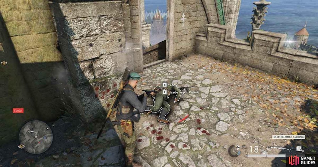 You can kill all the soldiers in the area to check what theyre carrying, or use your binoculars to find the one with the letter first.