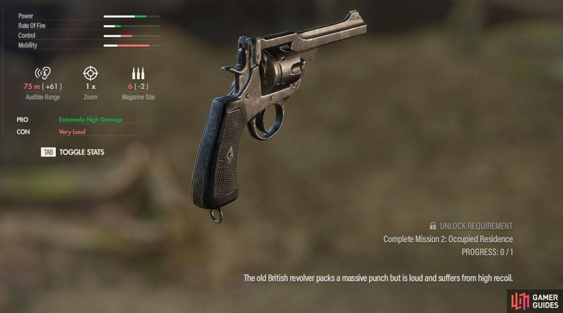The Mk VI is a trusty WWI era sidearm popular with the British.