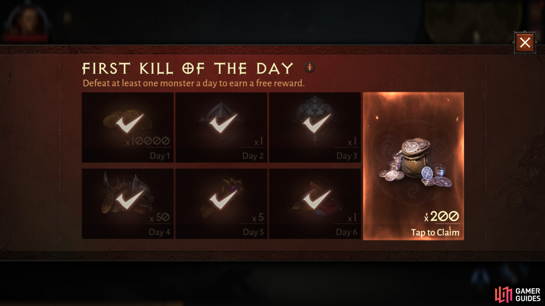 As long as you show up and kill something, youll earn your First Kill of the Day reward.