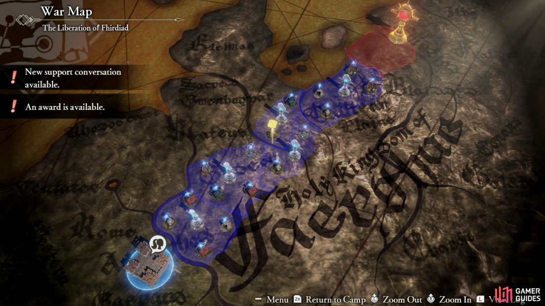 Chapter 7 War Map and Surveying Spots Chapter 7 Azure Gleam Fire