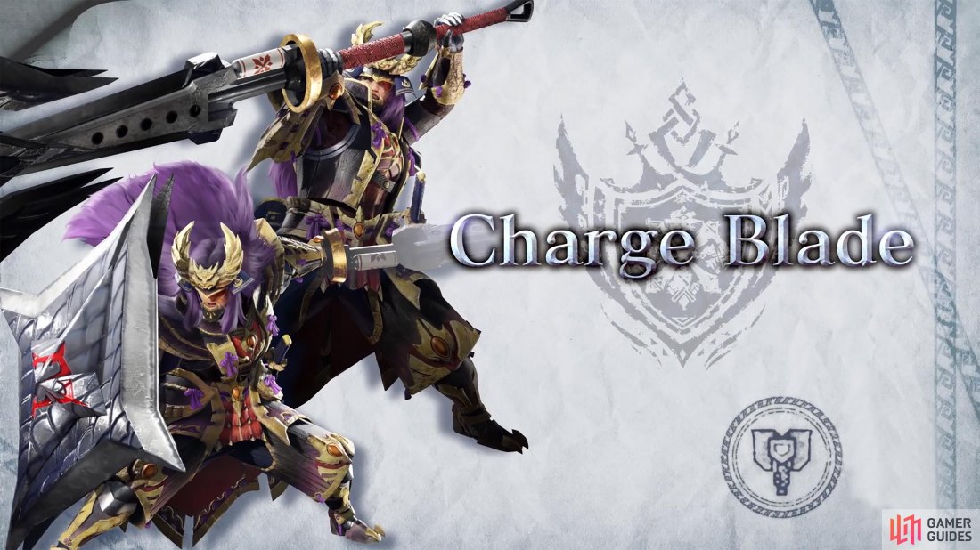 The Charge Blade is a weapon that can transform between Sword, and Axe, and comes with a Shield. Although similar to the Switch Axe in theory, in practice, they play completely different.