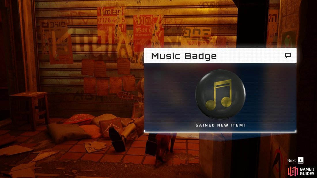 Hand in all eight music sheets to get the music badge.