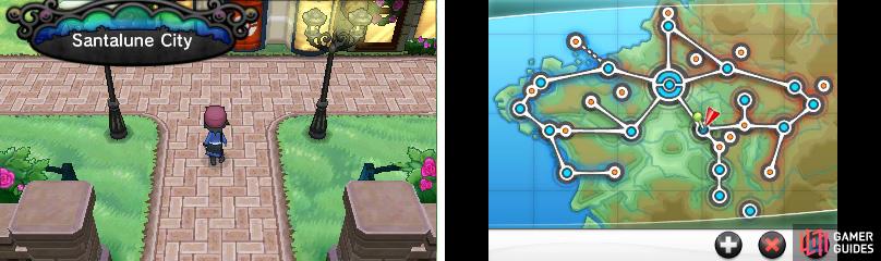 Santalune City is home to the first gym in the game. Get ready for a big battle!