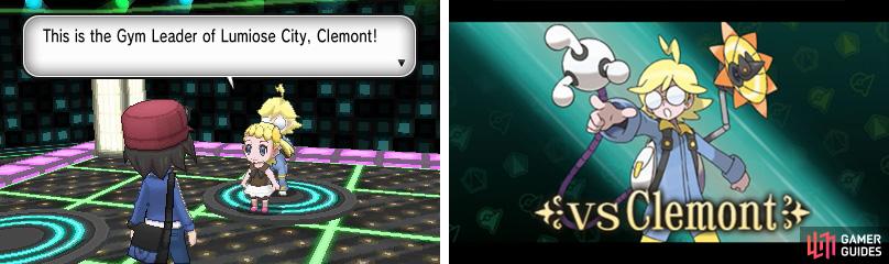 Clemont has all sorts of funky gadgets on display.