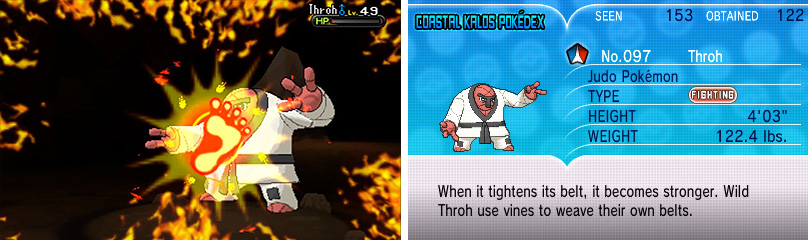 Throhs counterpart is Sawk; both are tough Fighting-types.