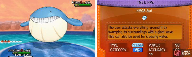 Need a water Pokémon to learn Surf? Try using your fishing rods.