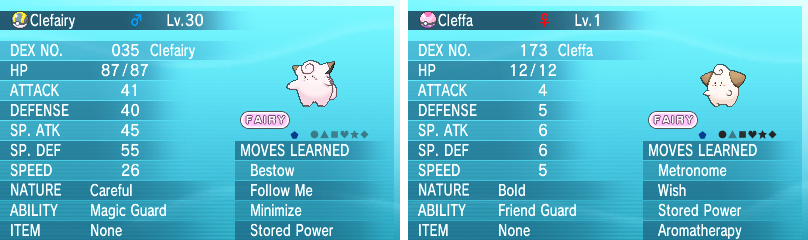You wont find Cleffa in the wild; only Clefairy.