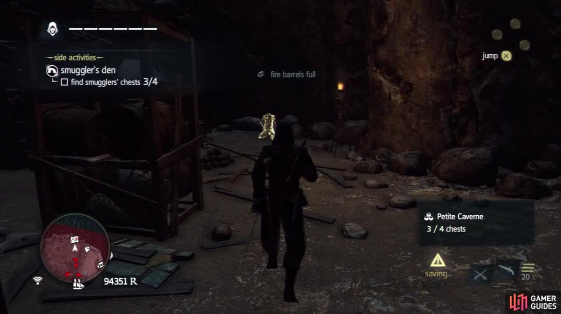 04 Petite Caverne Smugglers Dens Side Quest Walkthroughs Assassin S Creed Iv Black Flag Gamer Guides