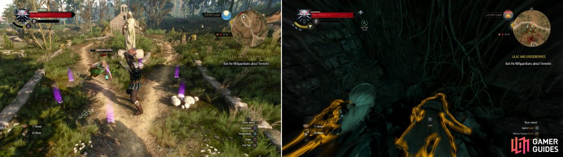Defeat the Wraith and itll flee into the chapel (left) chase it, defeat it, and loot some corpses to find the Diagram: Serpentine Silver Sword (right).