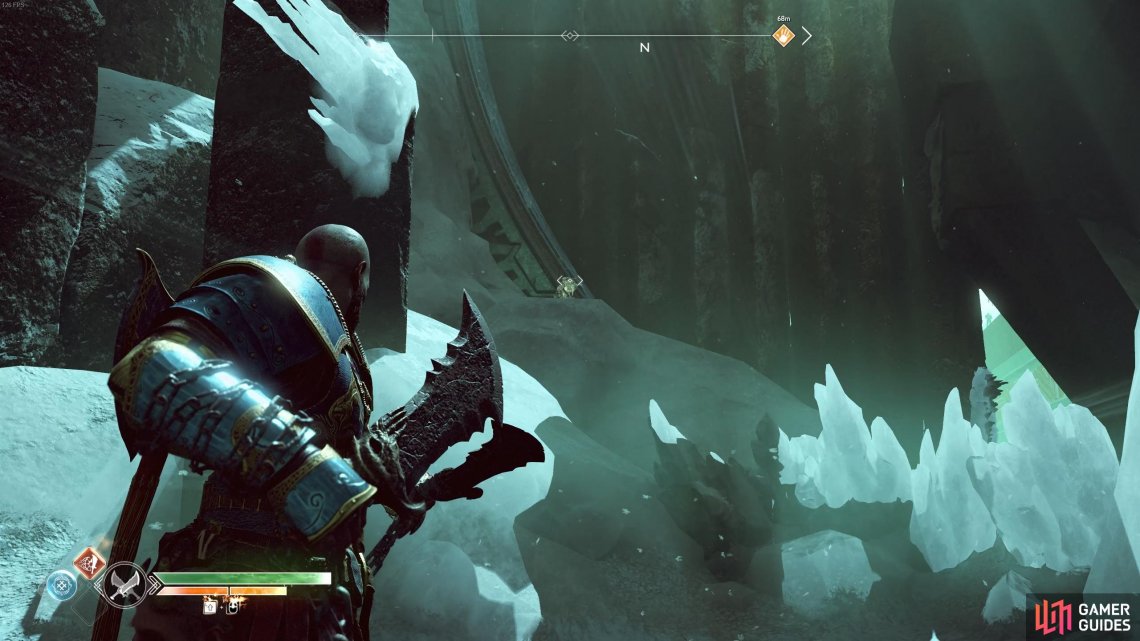 Climb the north wall at the bottom to find this Raven.